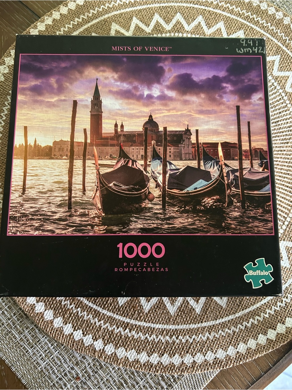 Buffalo David Bitton Mists of Venice Puzzle - Purple and Gold Sunset